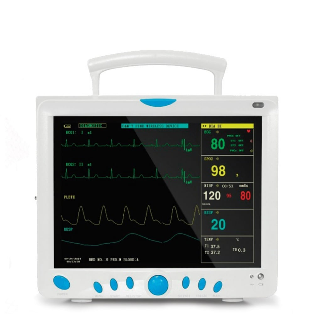 Monitor Multiparâmetros Uso Hospitalar - Health Engenharia Clínica Aparelho  de Fisioterapia